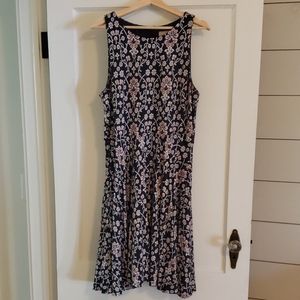 Navy floral dress